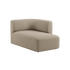Fjord Sofa with right chaise in soft Cosmo Beige fabric and rounded edges in a modern living room setting