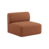 Fjord Sofa seat section in Cosmo Terracotta textile with rounded edges and soft organic design