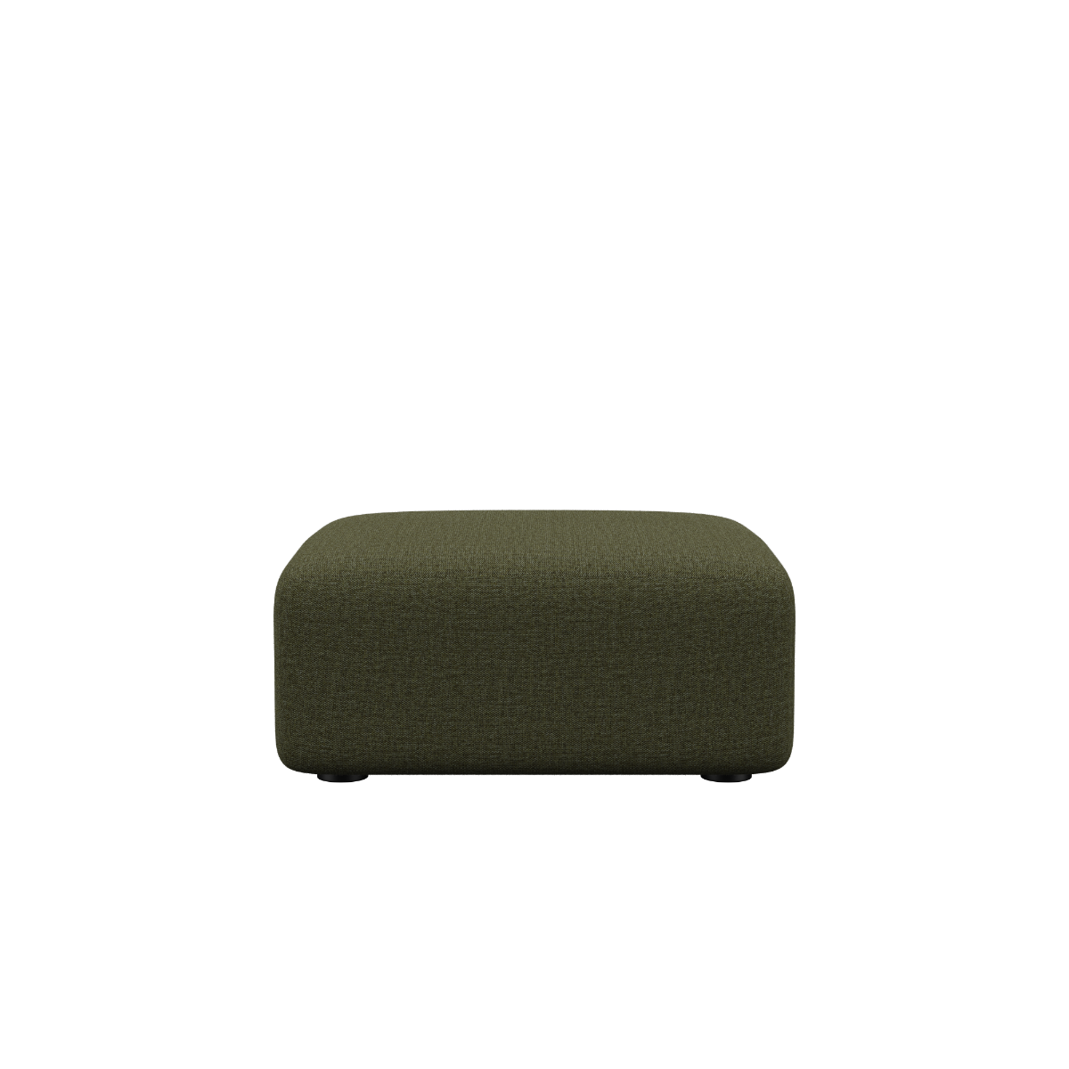 Cosmo Mustard Fjord Sofa pouf with soft rounded edges and textile upholstery in a calm Scandinavian style