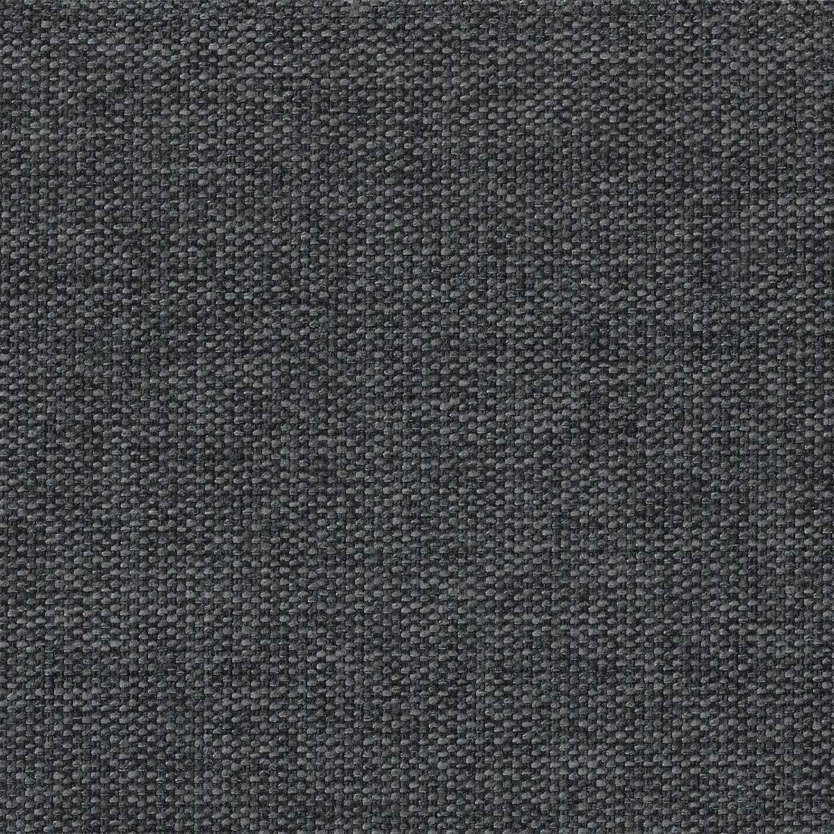 Dark charcoal gray woven upholstery fabric swatch with a subtle textured pattern for the Fjord Sofa pouf by sackit