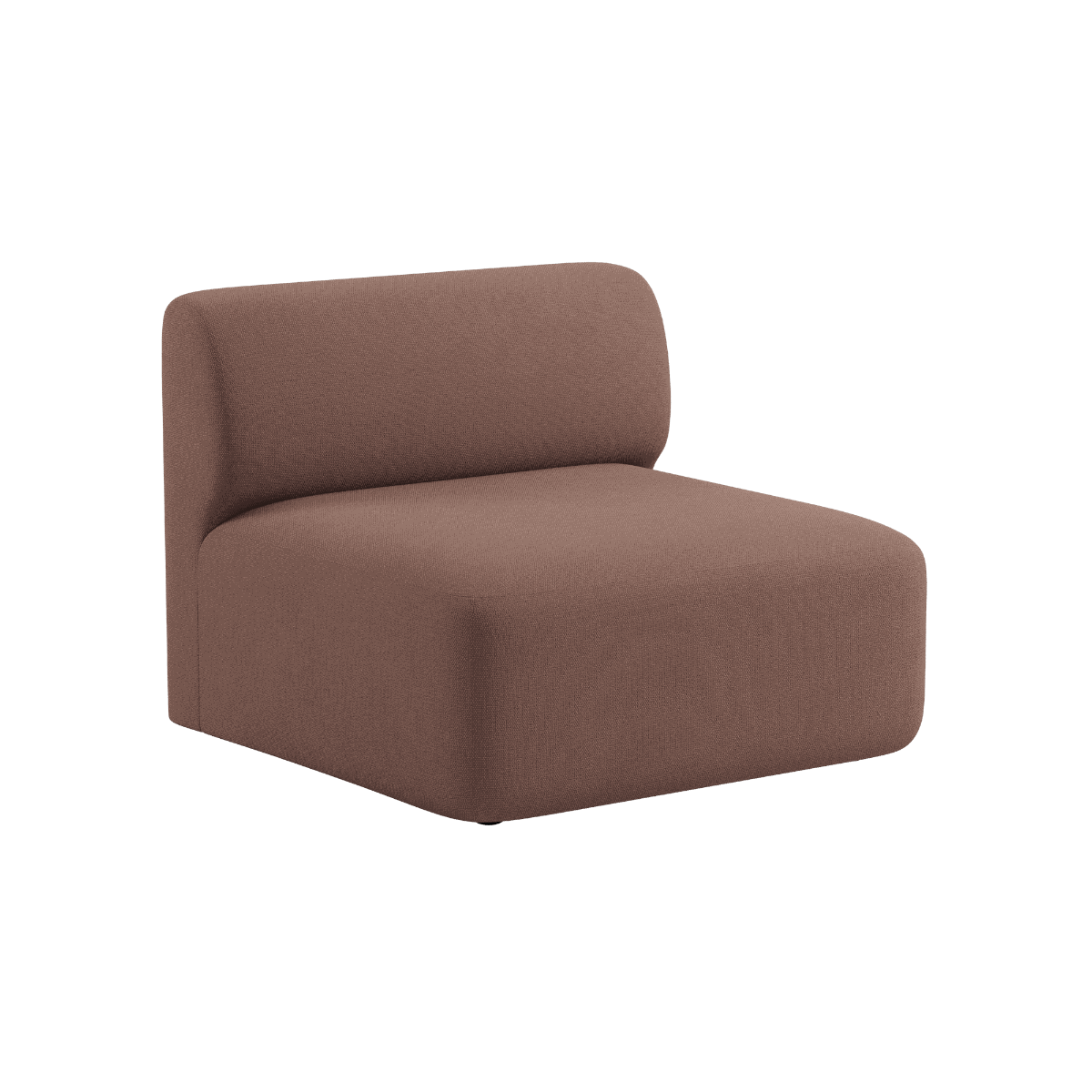 Fjord Sofa seat section in Cosmo Clay with soft rounded edges and textured fabric upholstery