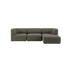 sackit Fjord three seat sofa in dark gray upholstery with softly rounded cushions and a calm Scandinavian design on a clean background