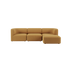 Mustard Fjord three seat sofa with soft rounded cushions and a relaxed Scandinavian design from sackit for stylish indoor living spaces