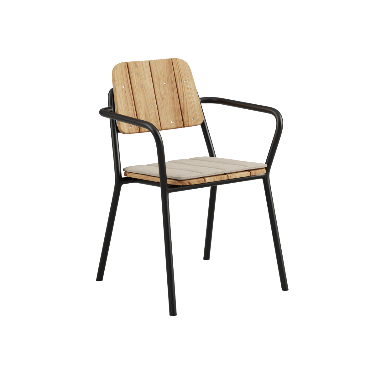 Kirra Noir cushion designed for Kirra Patio Chair with a durable olefin cover and integrated strap.