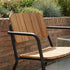 Noir Kirra Patio Lounge Chair with powder-coated aluminum frame and teak wood seat outdoors