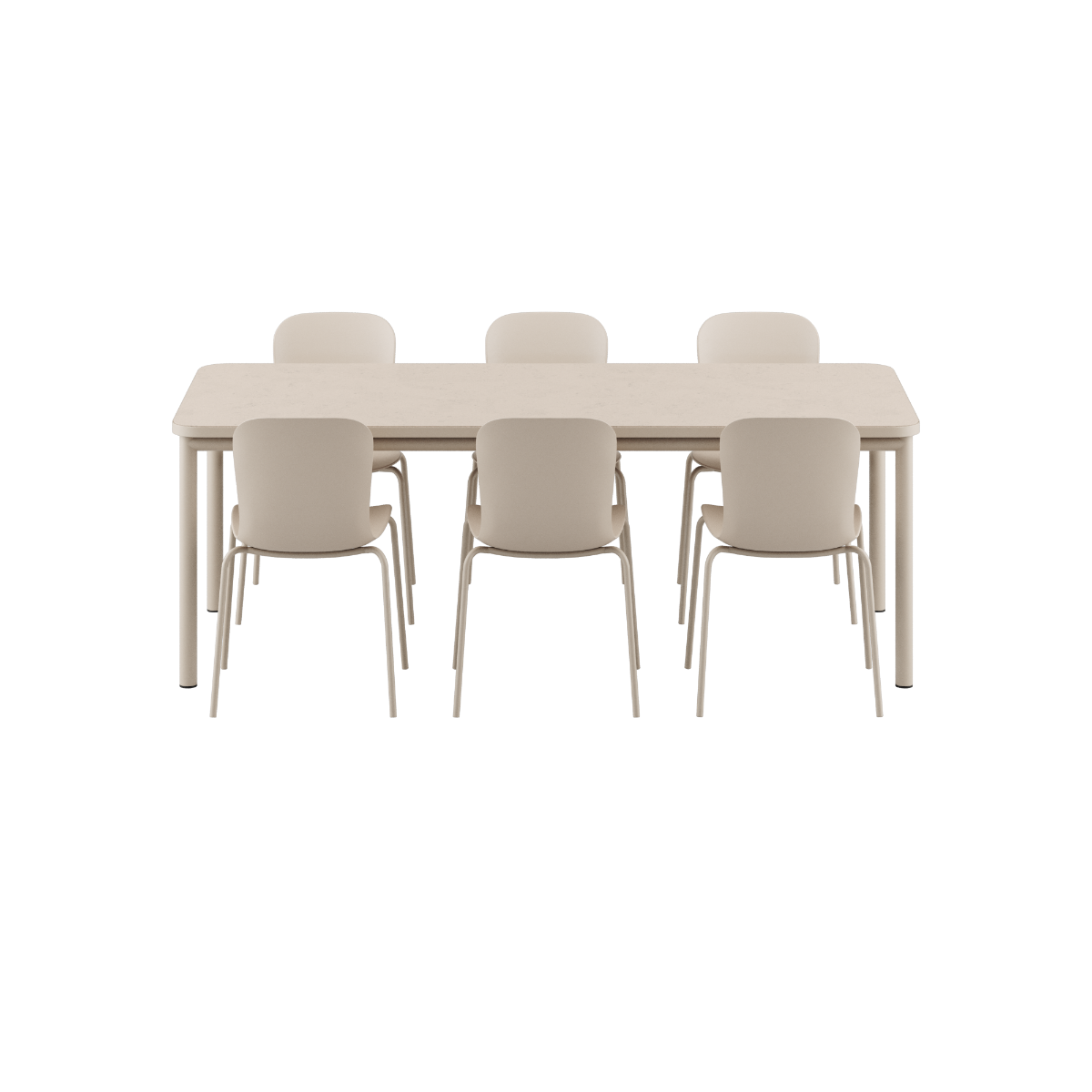 Kirra Dining Table Ceramic & 6 Kirra Patio Chair