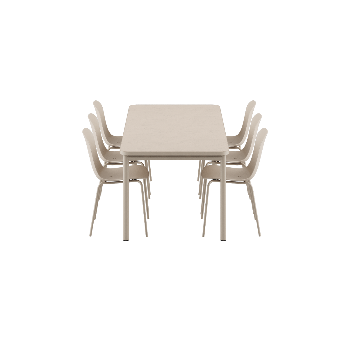 Kirra Dining Table Ceramic & 6 Kirra Patio Chair