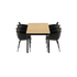 Kirra Dining Table with olive and noir Patio Chair no. One S2 set on outdoor surface