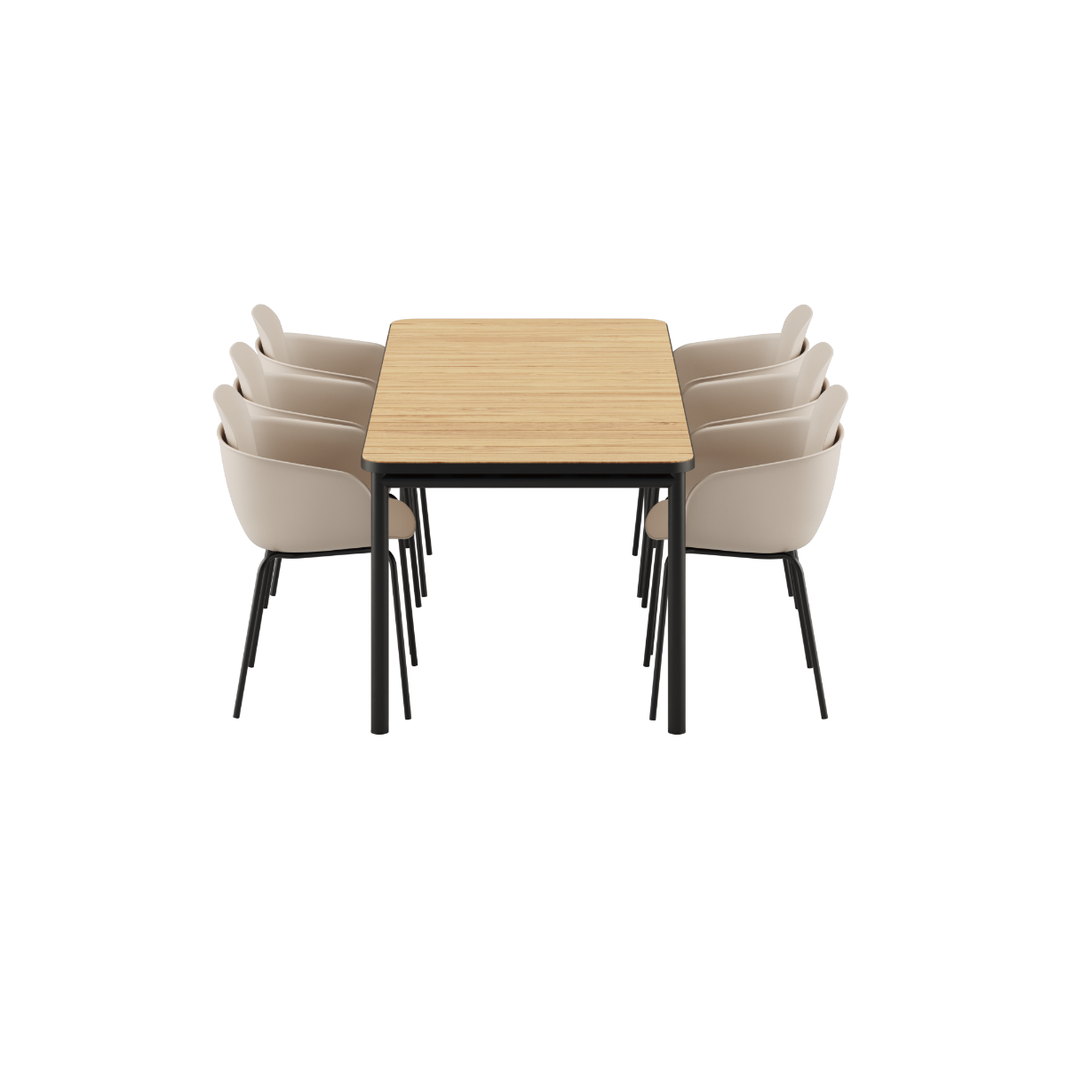 Kirra Dining Table with olive and noir Patio Chair no. One S2 set in outdoor setting
