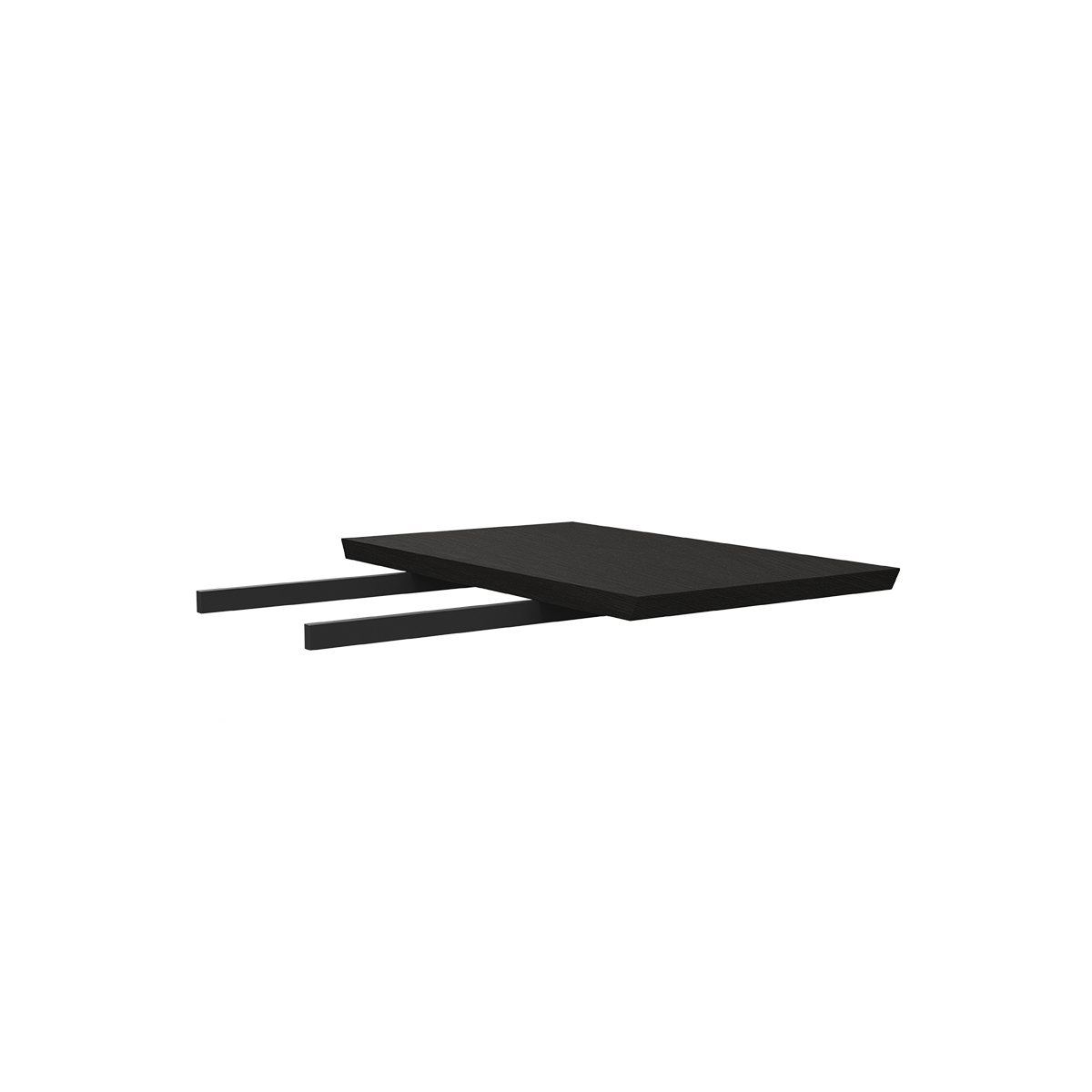 Black stained oak veneer extension leaf for Edge Dining Table, 60x100 cm, with visible wood grain.