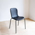 Terra Black Chair no. One S1 dining chair with recycled plastic shell and leather upholstery