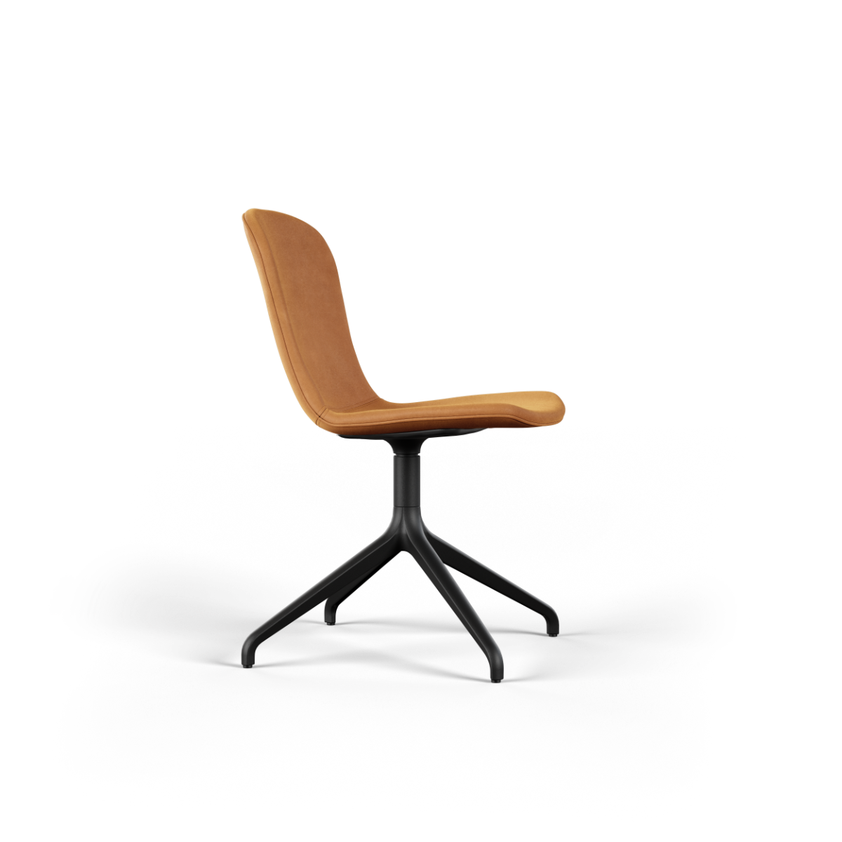 Terra Safari Chair no. One S1 dining chair with swivel base and leather upholstery