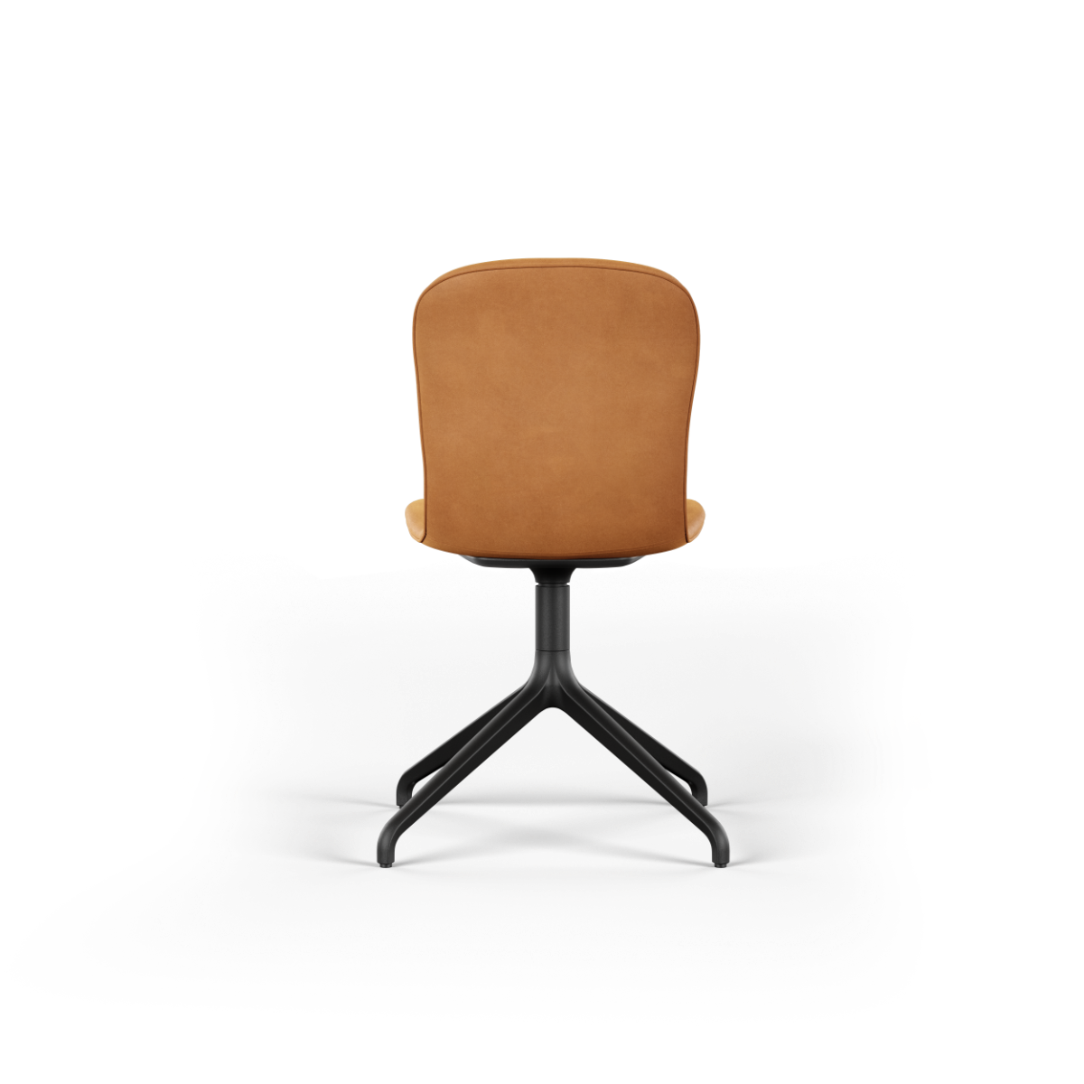 Terra Safari Chair no. One S1 dining chair with swivel base and leather upholstery