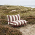 Mollis Lounge Chair in Renesse Chestnut with powder-coated aluminum frame and eco-certified textile outdoors