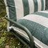 Mollis Lounge Sofa 2 Seater in Renesse Olive with powder-coated aluminum frame and outdoor textile cushions.