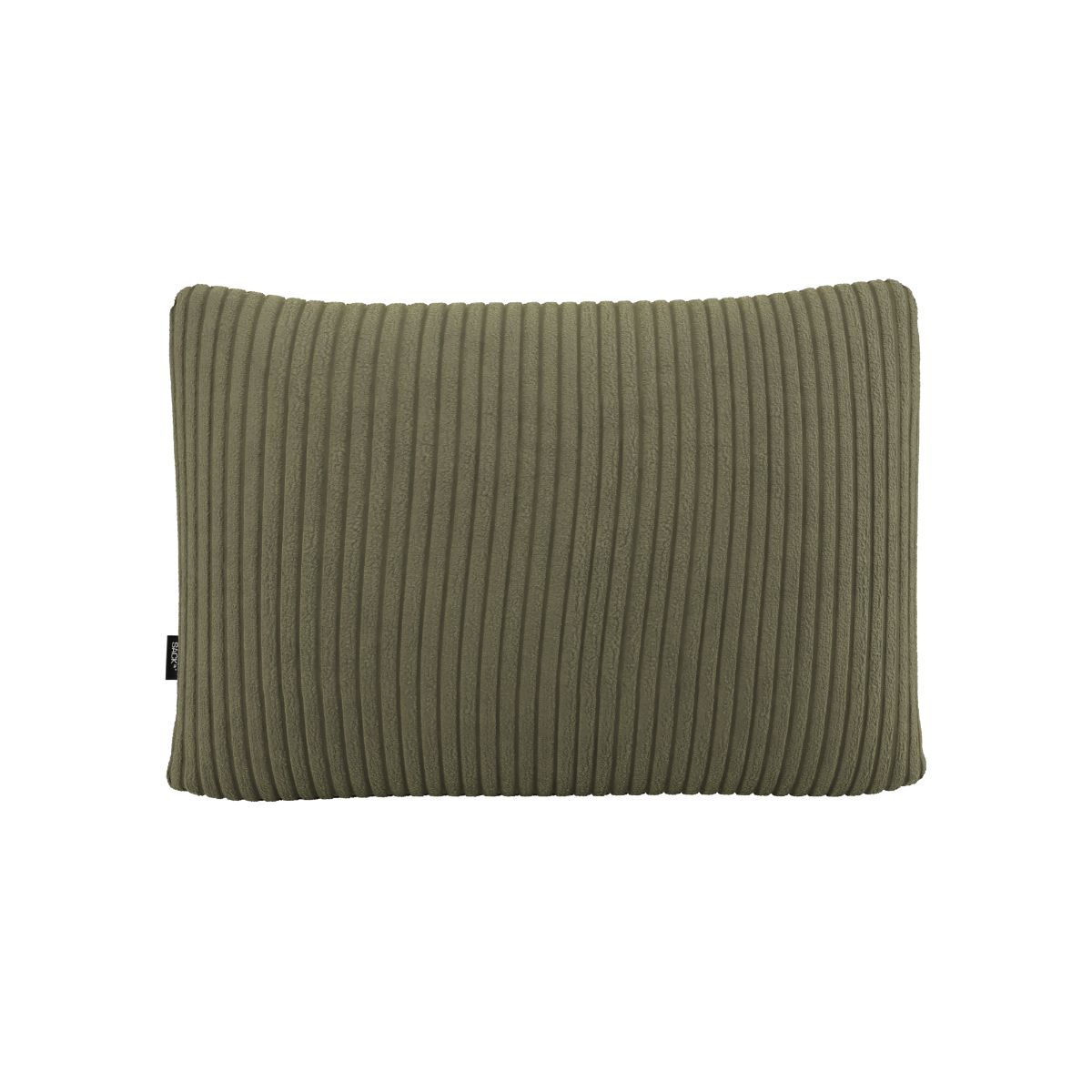 Rectangular Soft Sofa Indoor cushion in olive corduroy fabric with a soft, textured surface.