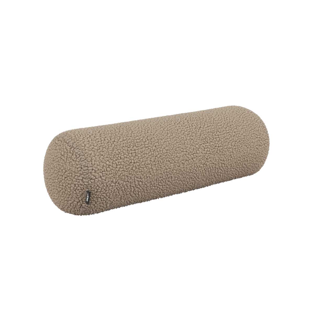 Soft Sofa Indoor bolster cushion in Teddy Brown fabric with a soft, rounded shape.