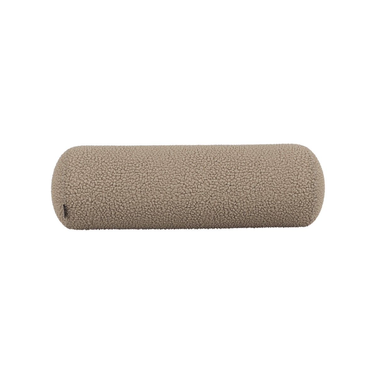 Soft Sofa Indoor bolster cushion in Teddy Brown fabric with cylindrical shape and soft texture