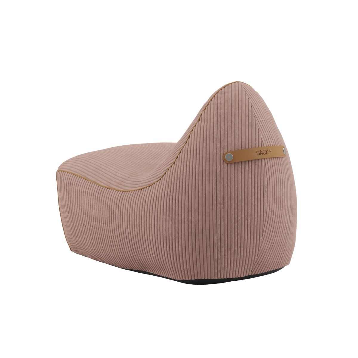 SACKit Chair Indoor in rose corduroy fabric with rounded shape and supportive foam filling