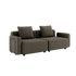Cobana Lounge Sofa two-seater in Cobana Brown with armrests, powder-coated aluminum frame and cushions.