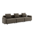 Cobana Lounge Sofa 3-seater in Cobana Brown with armrest, modular outdoor sofa with clean Scandinavian lines