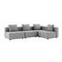 Cobana Lounge Sofa 4-seater corner outdoor sofa in Cobana Sand Melange without armrest with cushions