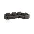 Kirra Noir Cobana Lounge Sofa 4-seater corner outdoor sofa with armrest and powder-coated aluminum frame