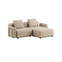 Cobana Lounge Sofa 2-seater in black with no armrest or pouf, outdoor modular design with cushions