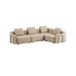 Boucle Beige Cobana Lounge Sofa 4-seater corner with armrest in outdoor setting