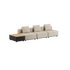 Kirra Sand Cobana Lounge Sofa 3-seater without armrest or pouf with matching cushions and patio storage table