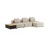 Kirra Sand Cobana Lounge Sofa 3-seater with pouf and patio storage table in outdoor setting