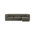 sackit Fjord sofa in soft gray with three spacious seats and rounded Scandinavian styling shown against a clean background