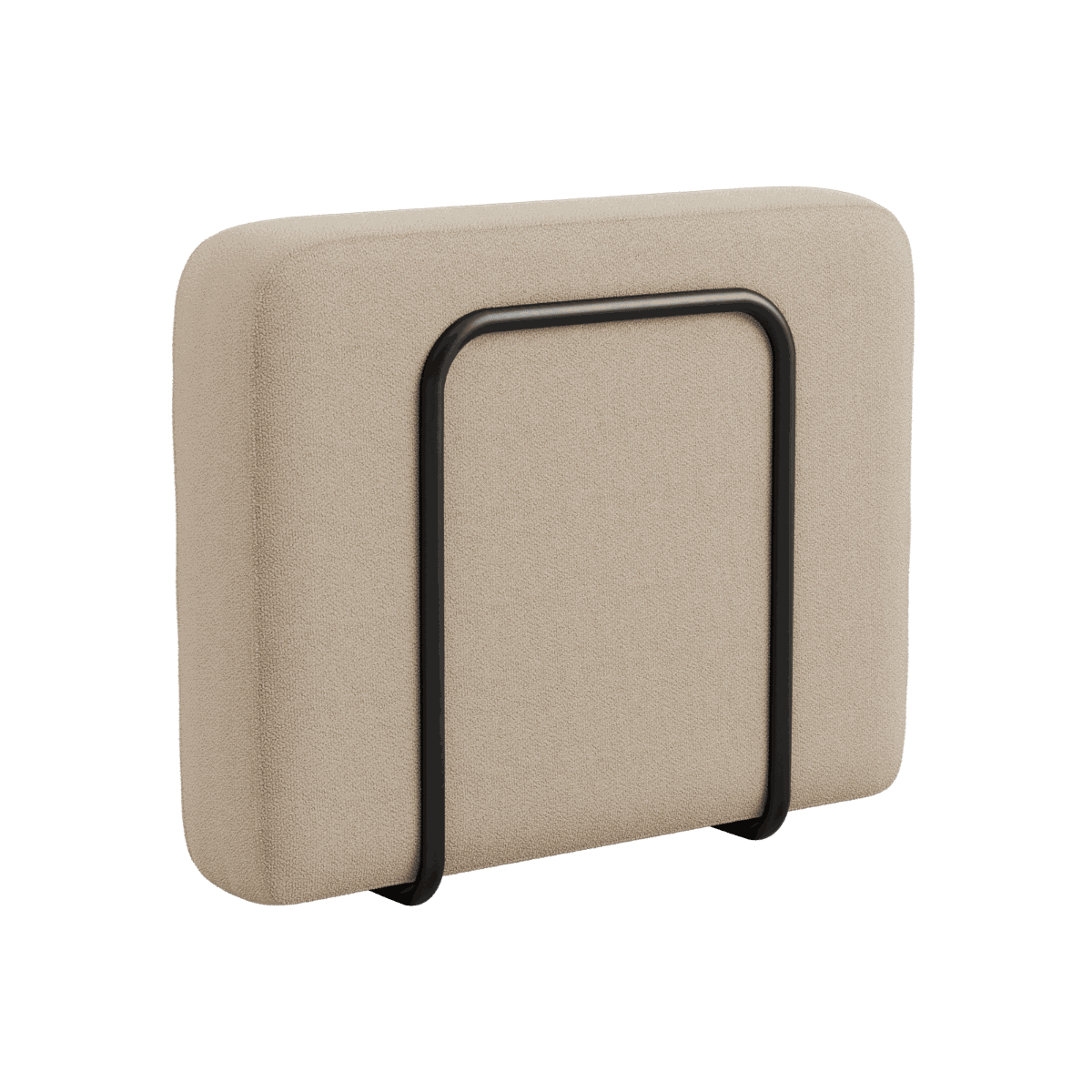 Boucle Beige Cobana Lounge Sofa armrest module with powder-coated aluminum frame and olefin textile upholstery
