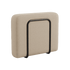 Boucle Beige Cobana Lounge Sofa armrest module with powder-coated aluminum frame and olefin textile upholstery